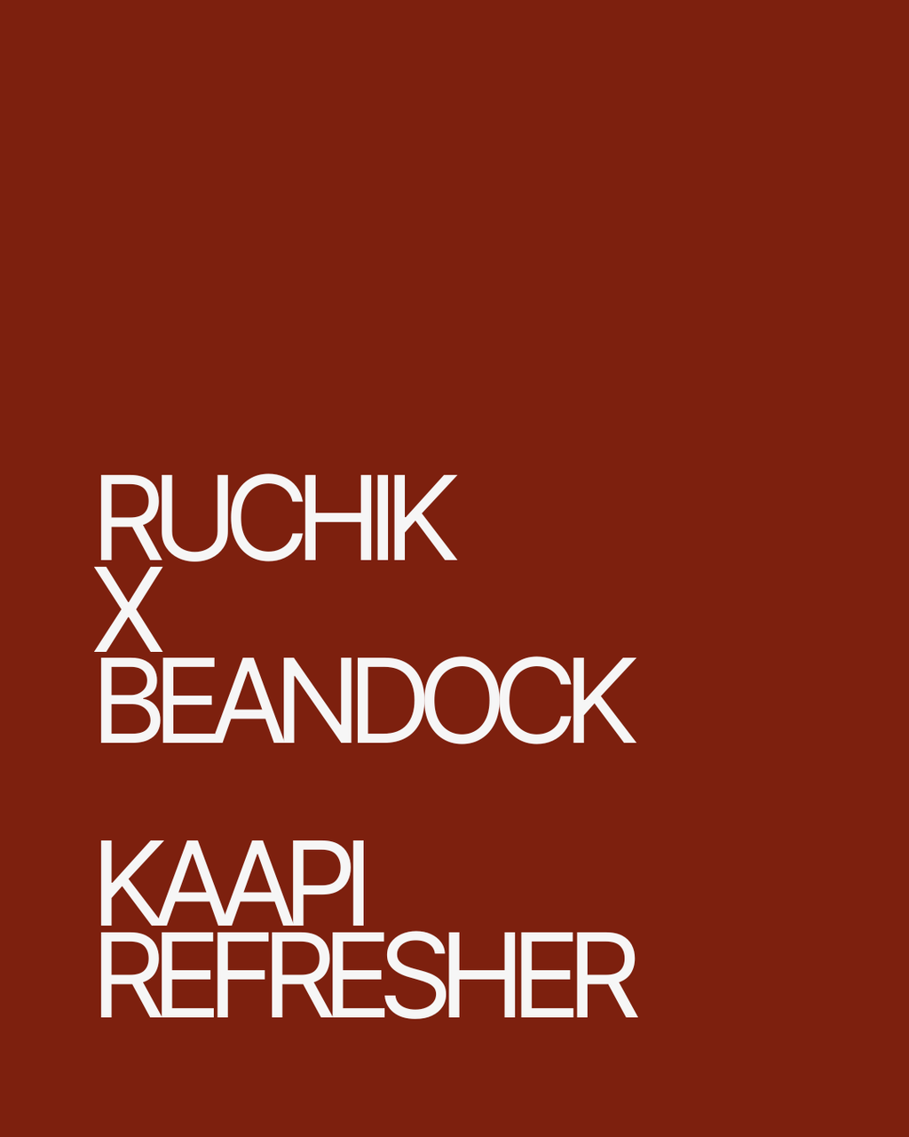 RUCHIK x BEANDOCK Kaapi Refresher