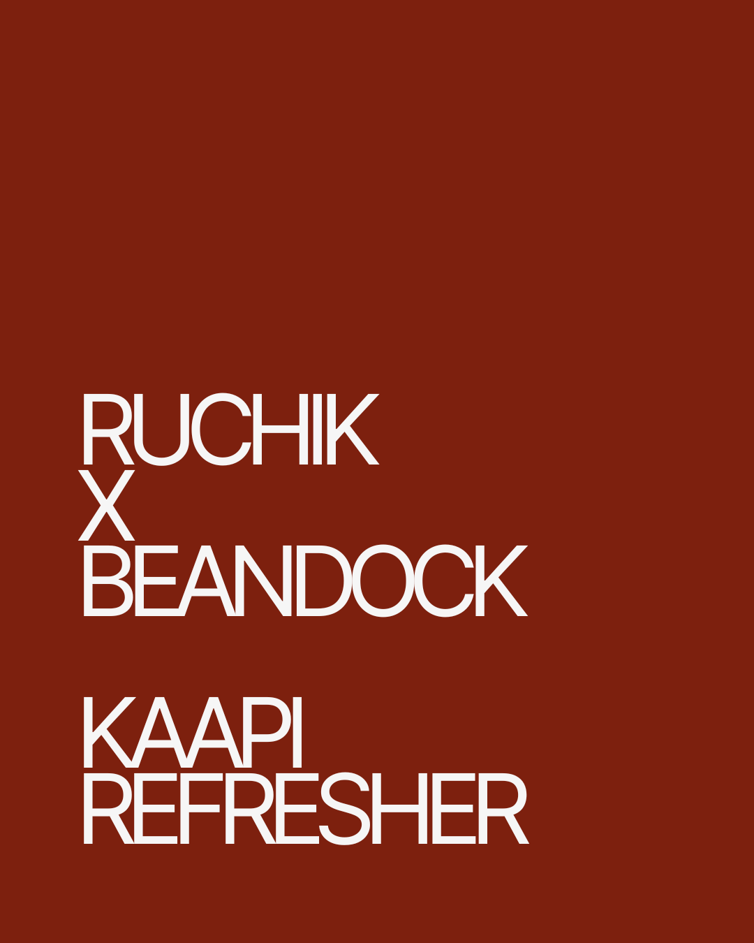 RUCHIK x BEANDOCK Kaapi Refresher